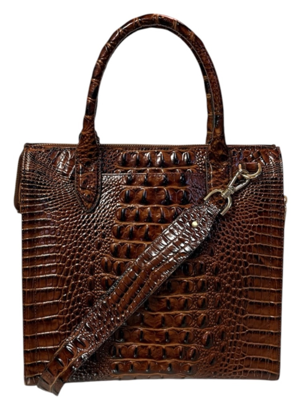 Brahmin Caroline Satchel in Pecan Melbourne Leather - Picture 2 of 12